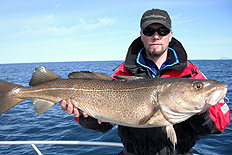 Christer med torskfångst